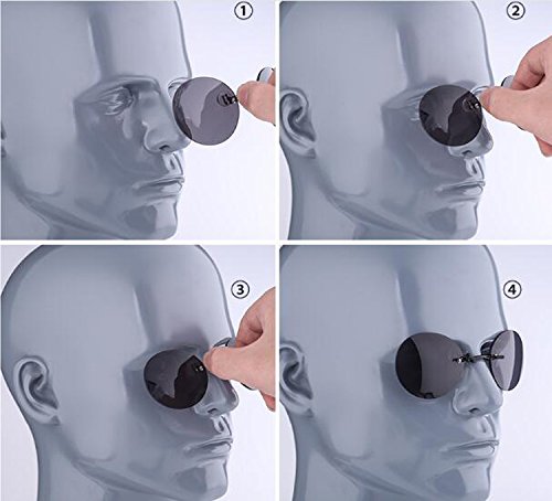 Matrix Morpheus Black Clip On Nose Sunglasses
