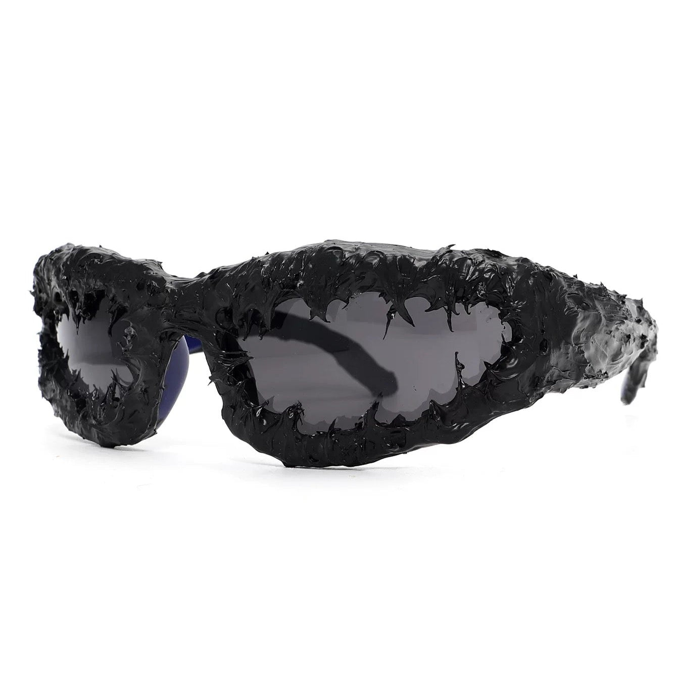Frozen Wraparound Black Sunglasses