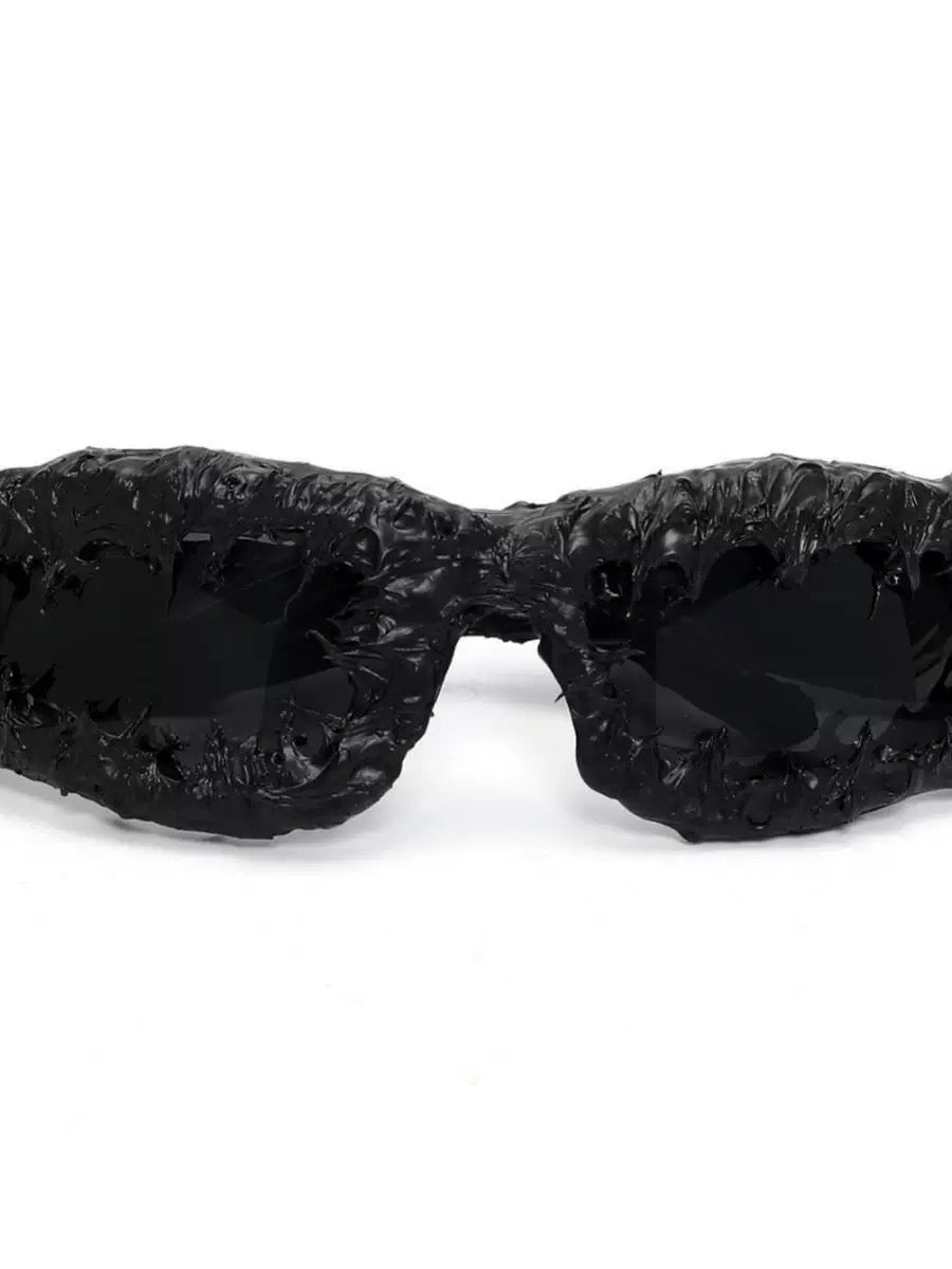 Frozen Wraparound Black Sunglasses