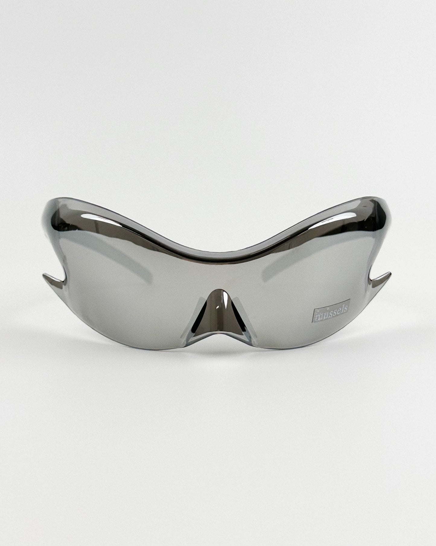 Y2k Alein Futuristic Silver Sunglasses