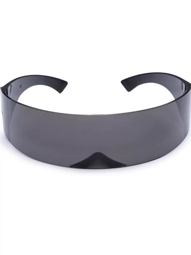 Cyberpunk Wraparound Black Sunglasses