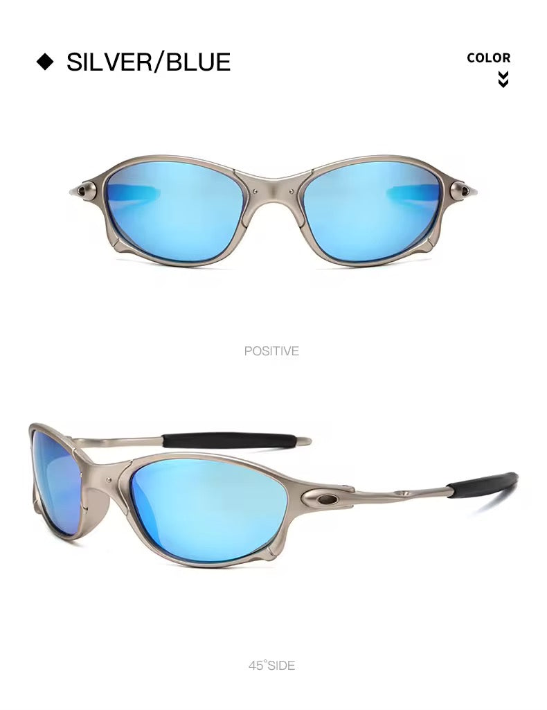 Juliet X Metal Sand Blue / Silver Sunglasses
