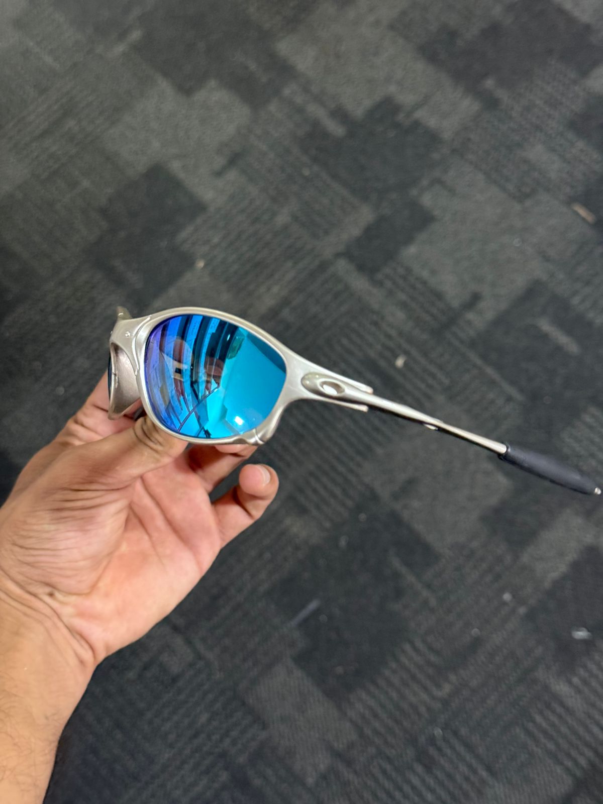 Juliet X Metal Sand Blue / Silver Sunglasses