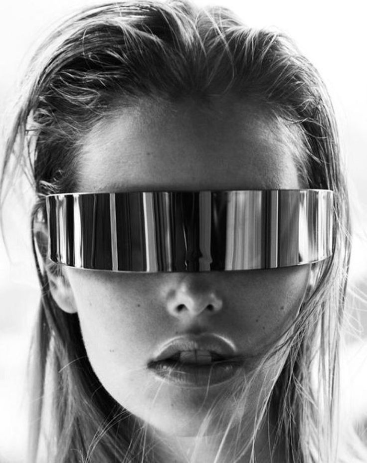 Cyberpunk Wraparound Silver Sunglasses