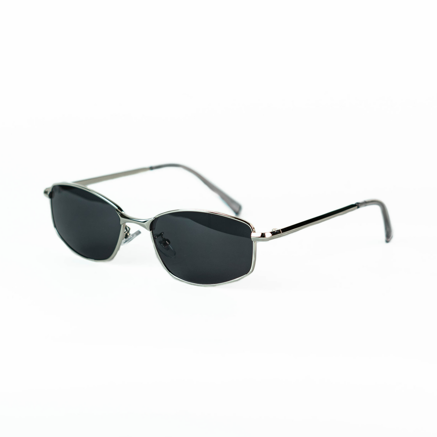 Retro Cyber Oval Sunglasses – Gunmetal Frame Sunnies