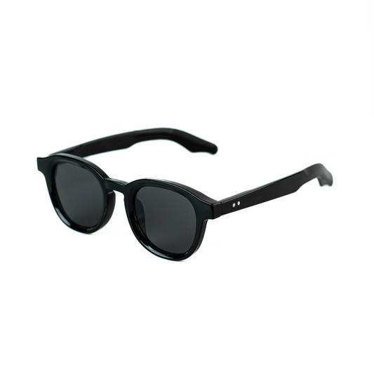 The Onyx Retro Round Wayfare Sunglasses