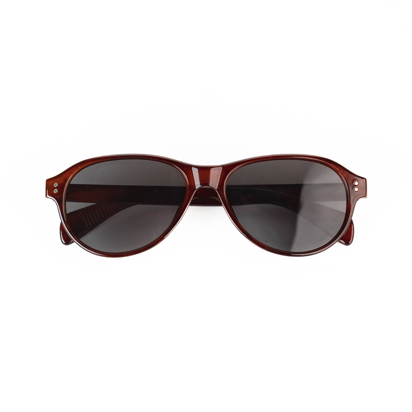Wine Red Oval Sunglasses