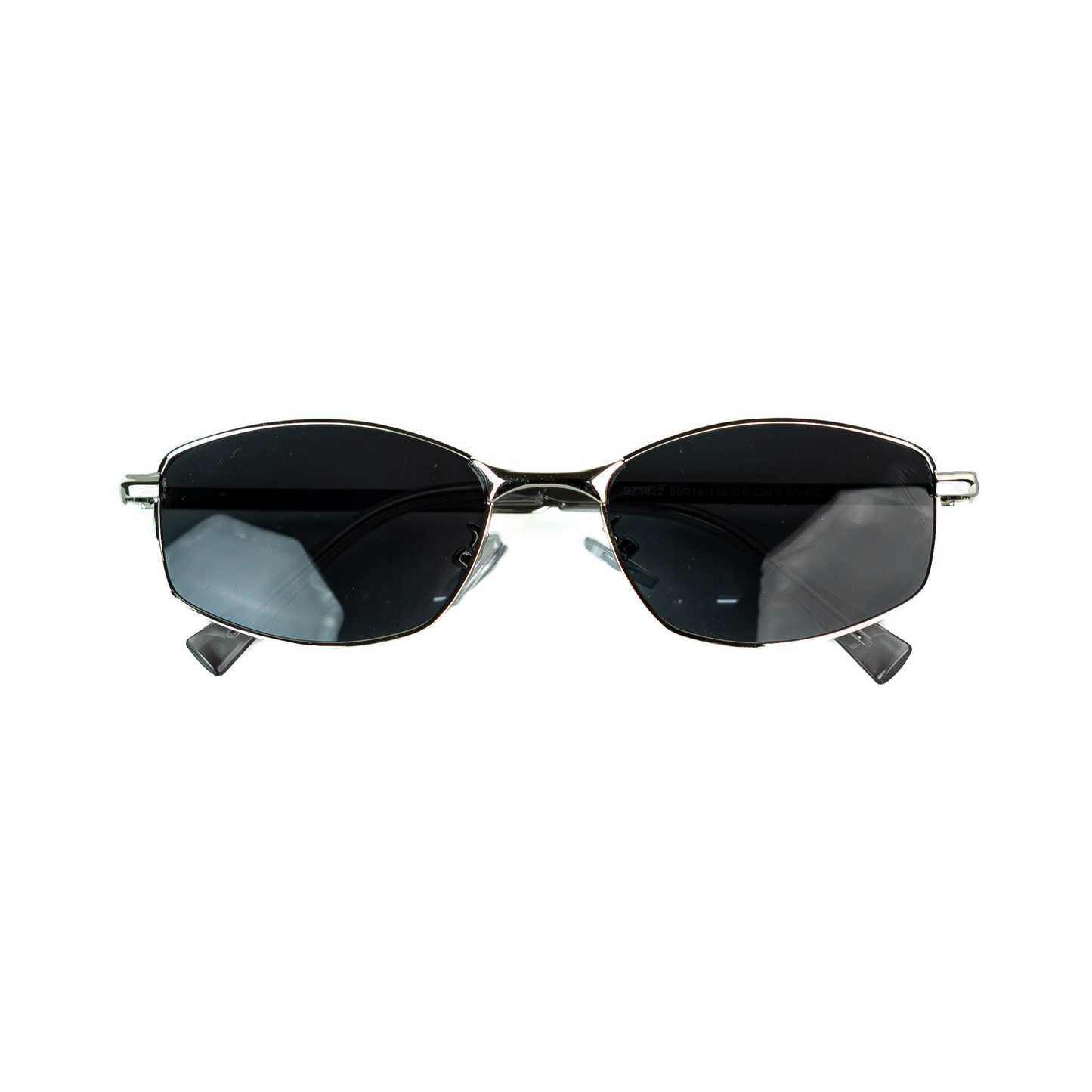 Retro Cyber Oval Sunglasses – Gunmetal Frame Sunnies
