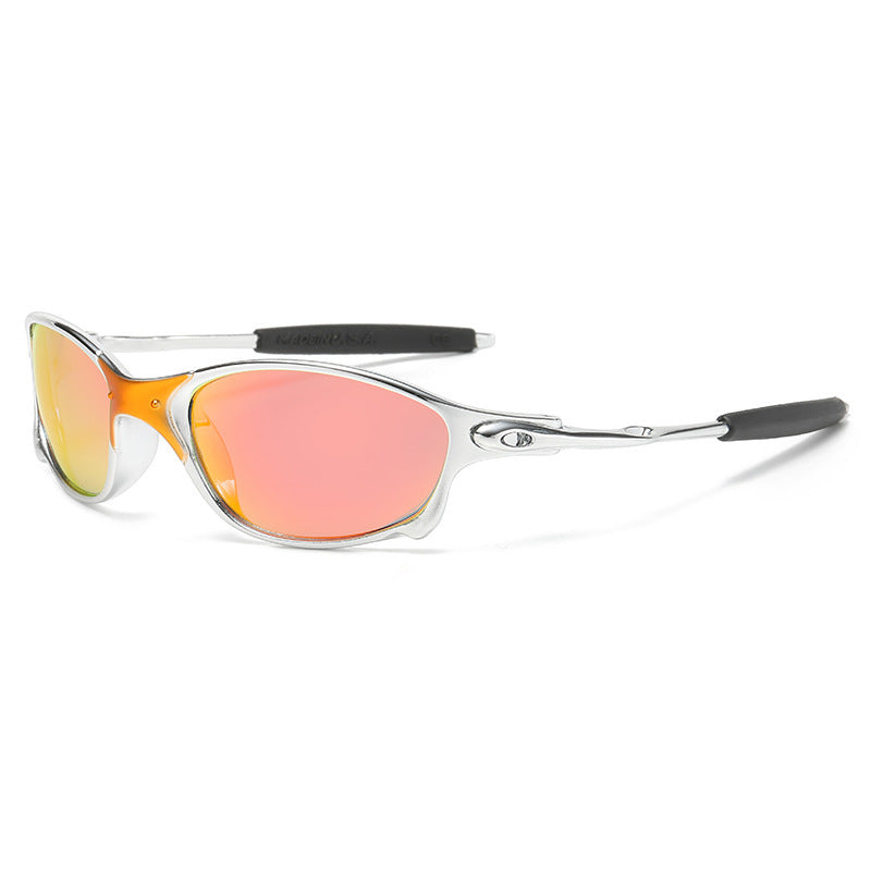 Juliet X Metal Silver / Orange Red Sunglasses