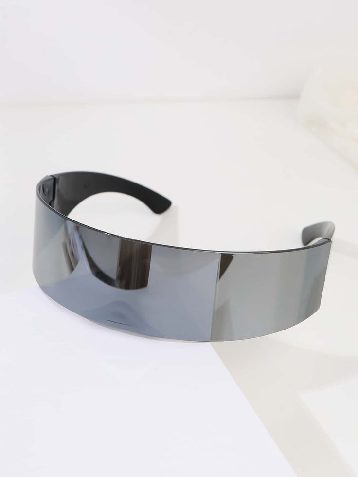 Cyberpunk Wraparound Silver Sunglasses