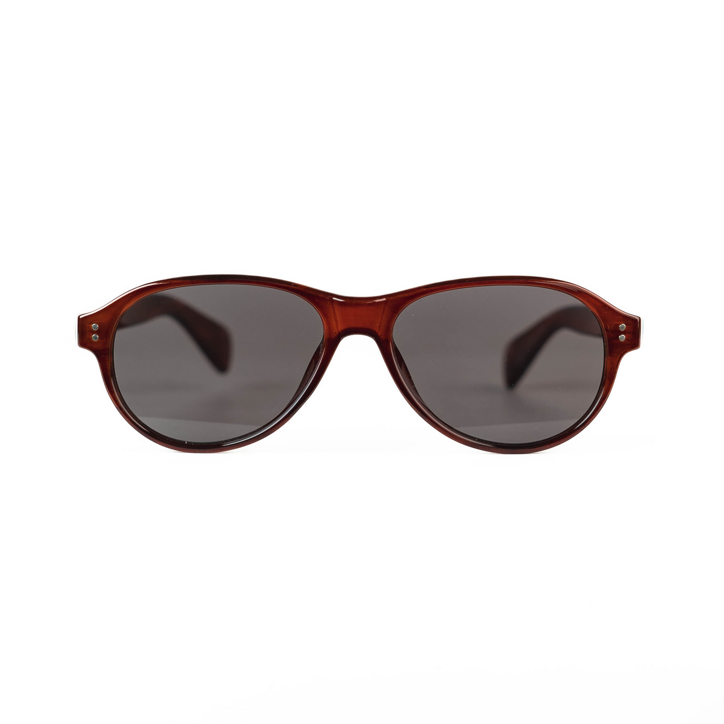 Wine Red Oval Sunglasses