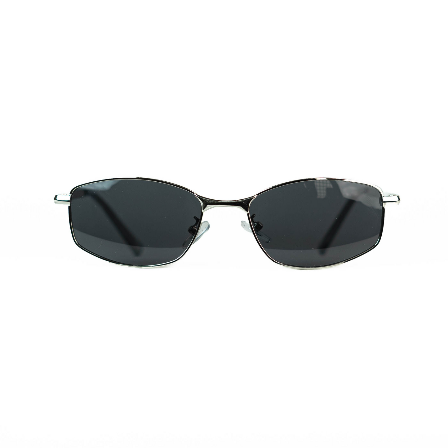 Retro Cyber Oval Sunglasses – Gunmetal Frame Sunnies