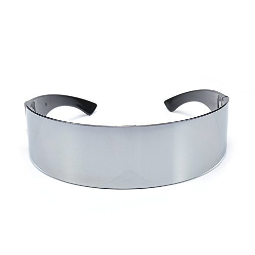 Cyberpunk Wraparound Silver Sunglasses