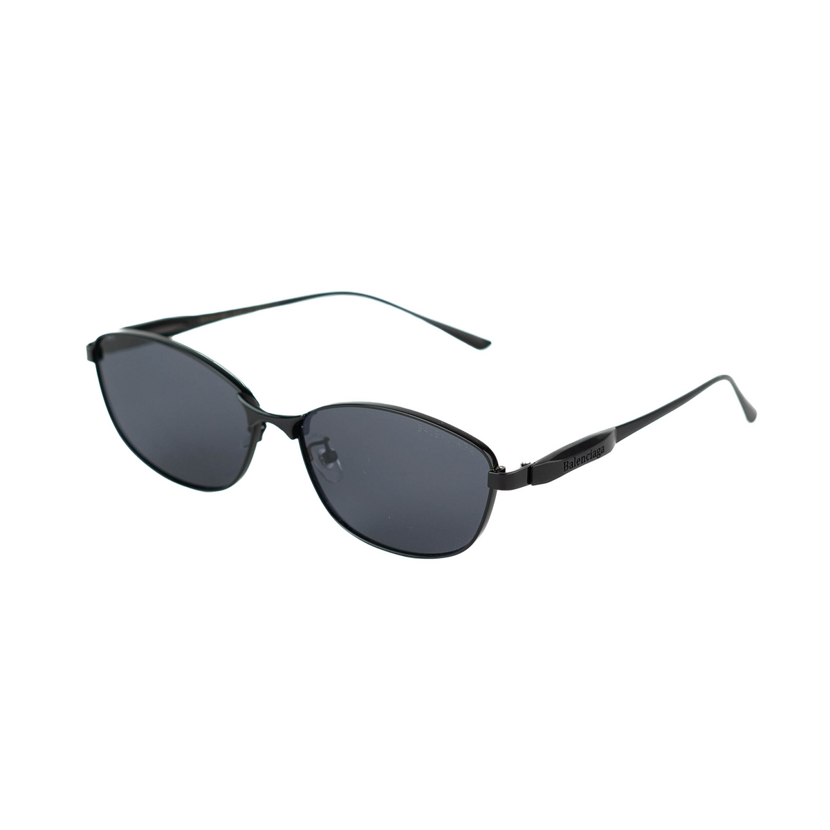 Balenciaga Black Retro Metal Frame Sunglasses