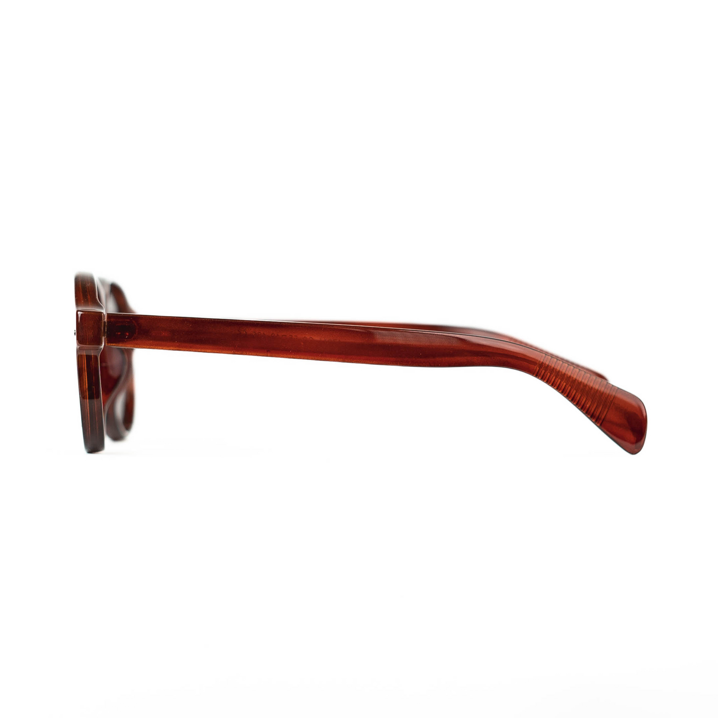 Wine Red Oval Sunglasses