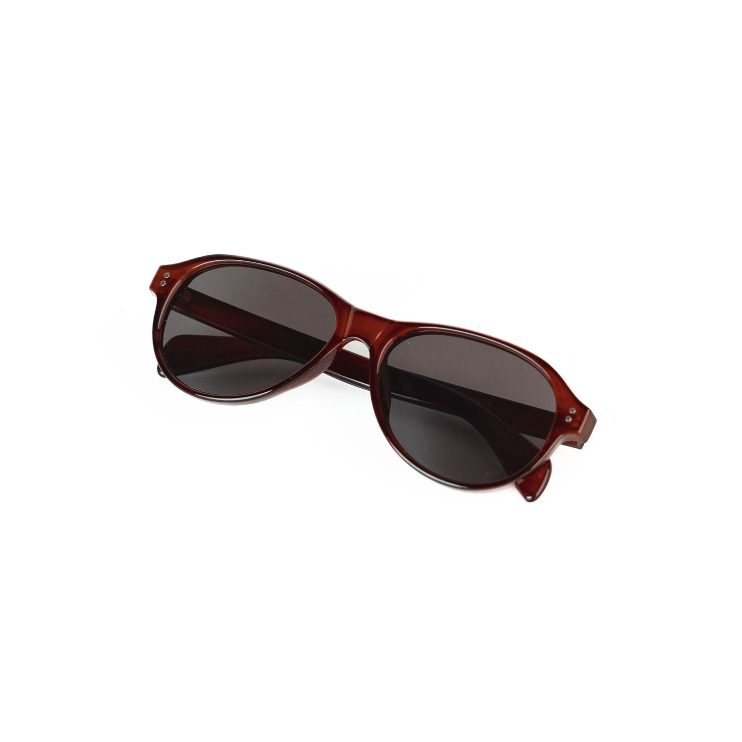 Wine Red Oval Sunglasses