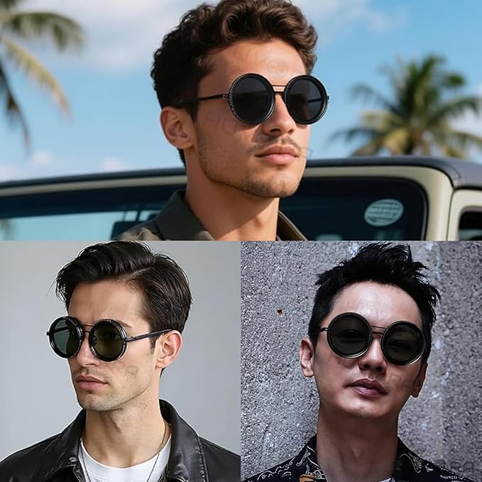 Adjustable Tint Round Polarized Sunglasses