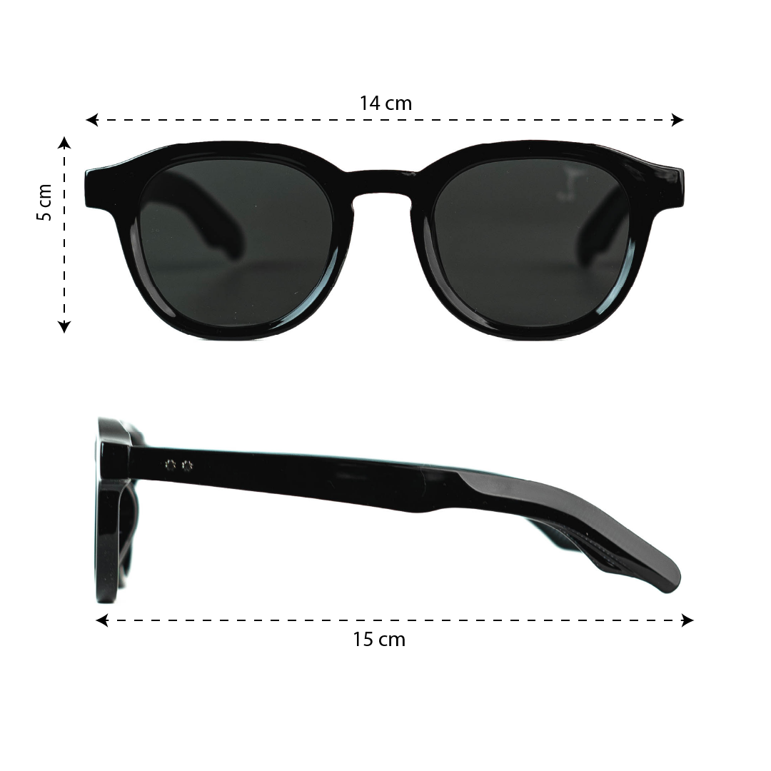 The Onyx Retro Round Wayfare Sunglasses