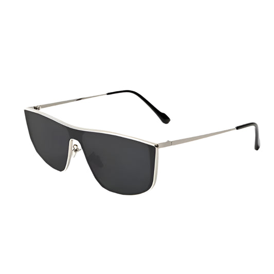 Triomphe Metal Silver Shield Sunglasses