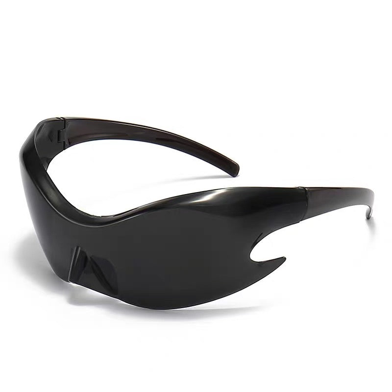 Y2k Alein Futuristic Black Sunglasses