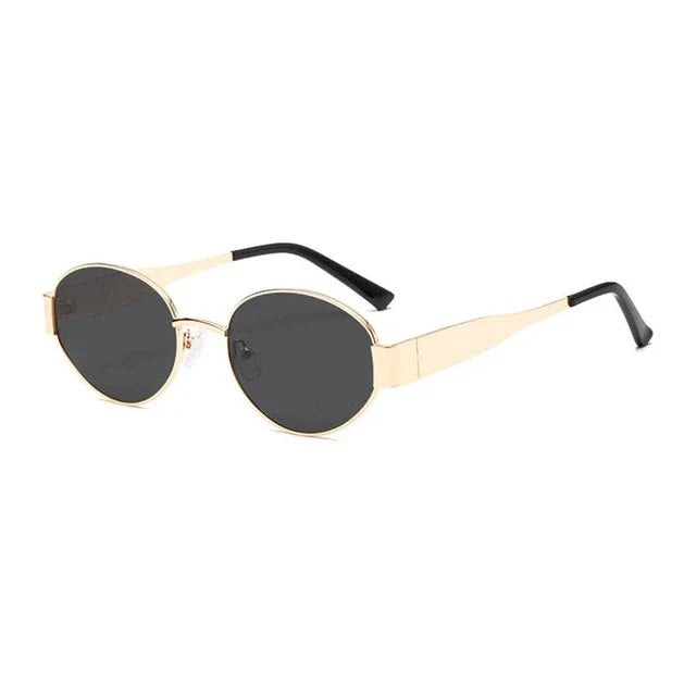 Retro Oval Metal Sunglasses