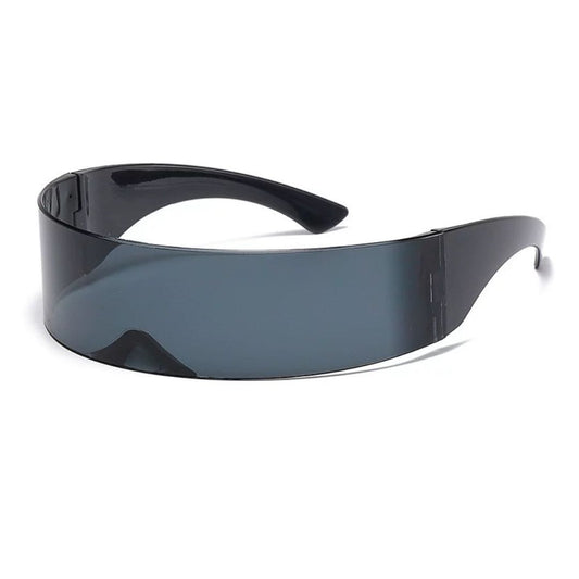 Cyberpunk Wraparound Black Sunglasses